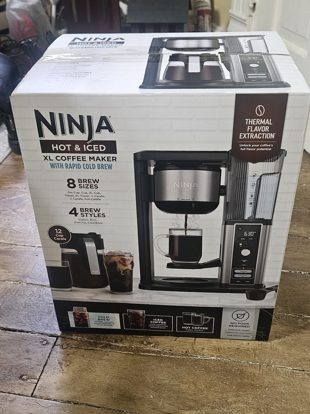 Ninja Hot & Iced XL Coffee Maker — Stainless Steel & Black